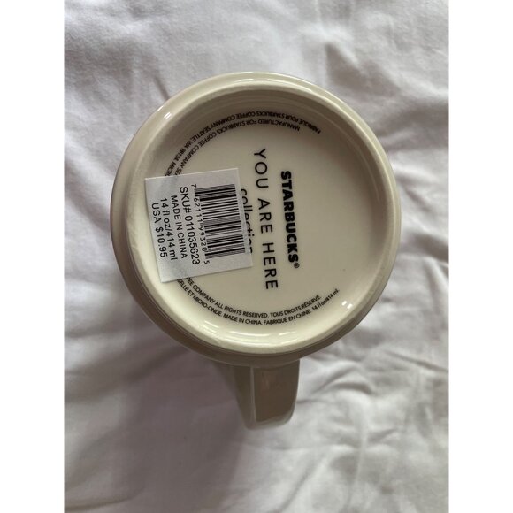 Starbucks Kansas City You Are Here Collection Ceramic Mug 14oz Red Interior New - Picture 7 of 7